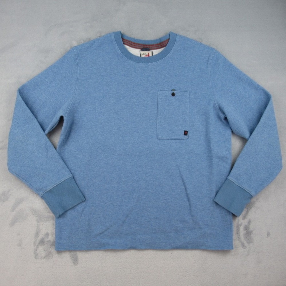 Relwen Windjammer Crewneck Sweatshirt Mens XL Blue Long Sleeve Pocket Pullover